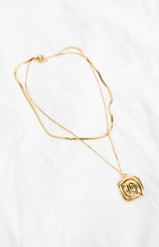 Marisa Gold Statement Layered Necklace Set