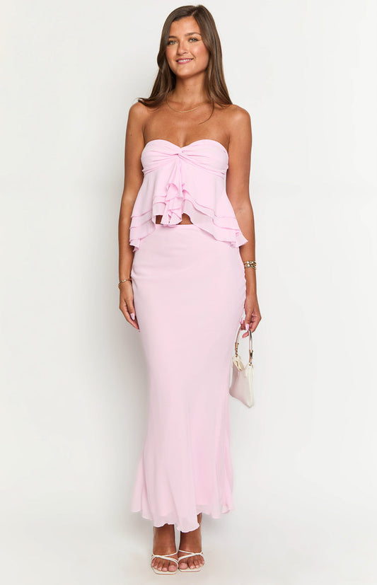 Myrna Pink Strapless Top
