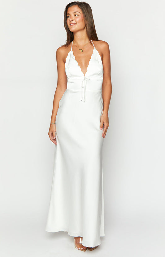 Nicole White Maxi Dress