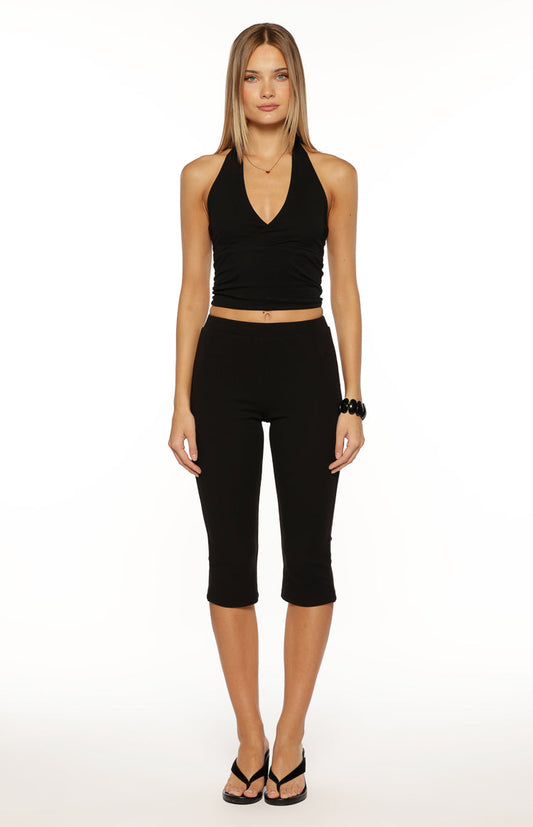 City Lights Black Jersey Capri Pants - PRE ORDER