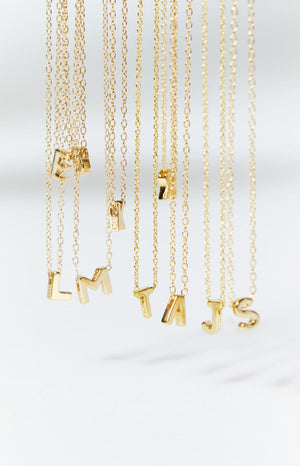 18k Letter Gold Necklace