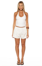 Ailany White Floral Shorts Image