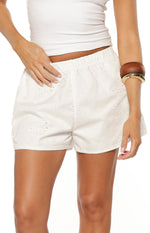 Ailany White Floral Shorts Image