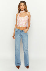 Irina Pink Print Cami Top Image