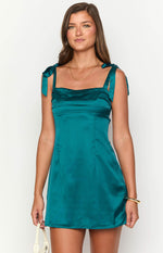 Akira Teal Tie Mini Dress Image