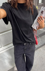 Alba Plain Black Tee Image