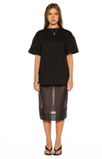 Alba Plain Black Tee Image