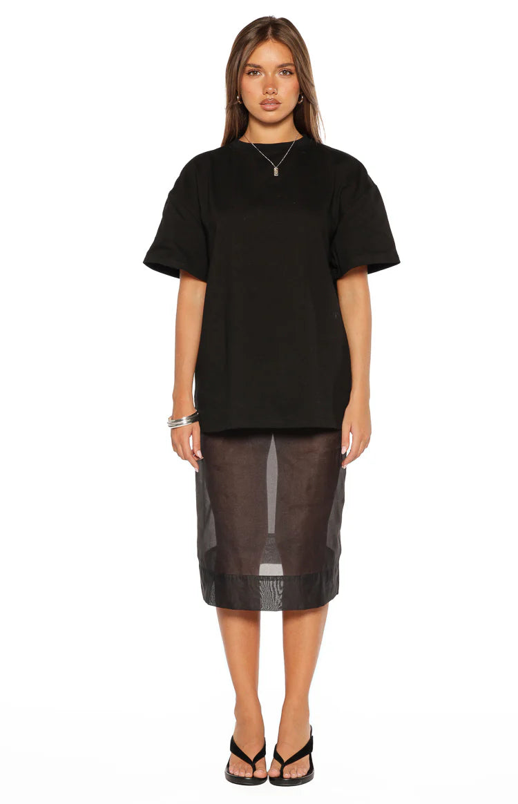 Alba Plain Black Tee Image