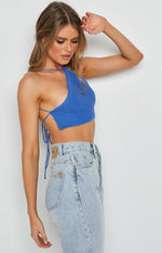 Aleya Crochet Top Blue Image