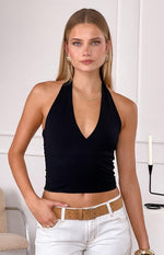 Amora Black Crop Top Image