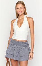 Amora White Crop Top Image