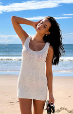 Annalee Cream Crochet Mini Dress Image
