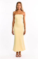 Arizona Yellow Crepe Maxi Dress Image