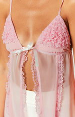 As It Was Pink Frill Cami Top Image