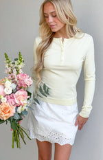 Ayla White Broderie Mini Skort Image