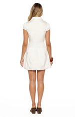 Ballerini White Collared Mini Dress Image