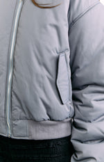 Benson Grey Puff Bomber Jacket Image