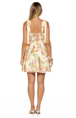 Brilliana Yellow Bloom mini Dress Image