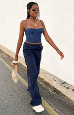 Bronx Navy Drawcord Cargo Pants Image