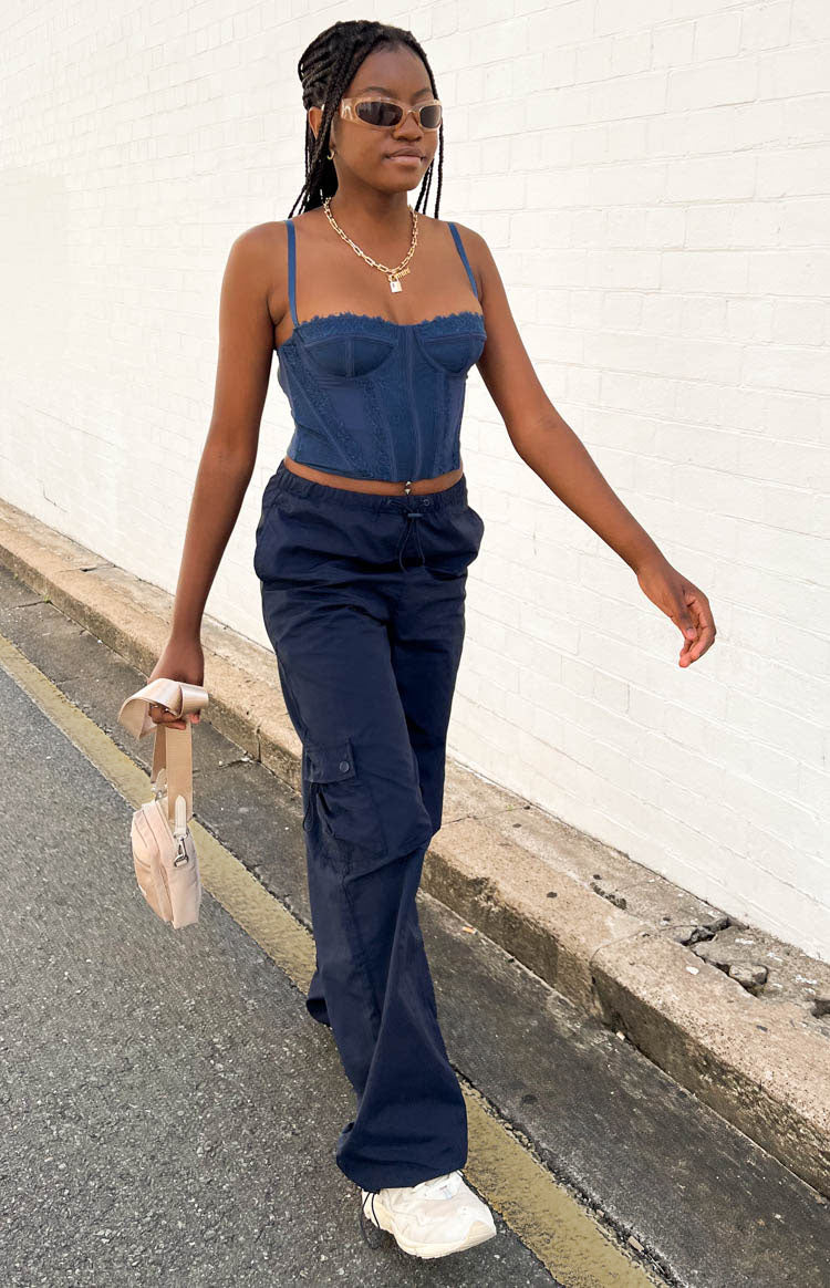 Bronx Navy Drawcord Cargo Pants Image