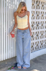 Carrie Light Wash Low Rise Jeans Image