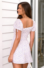 Danyal Purple Floral Mini Dress Image