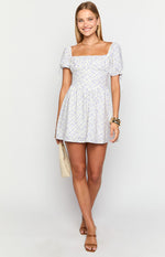 Danyal Purple Floral Mini Dress Image