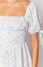 Danyal Purple Floral Mini Dress Image