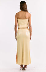 Denzel Yellow Floral Sequin Top Image