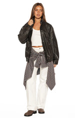 Devyn Brown Plaid Button Up Long Sleeve Shirt Image