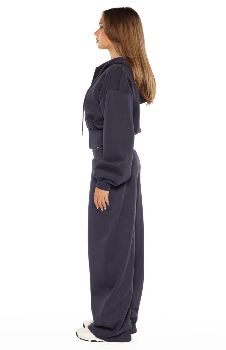 Dora Navy Barrel Leg Track Pants Image