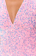 Franco Pink Sequin Mini Dress Image
