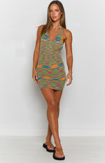 Elaina Halter Mini Dress Multi Image