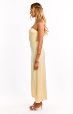 Ely Yellow Lace Maxi Formal Dress Image