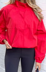 Enya Red Funnel Neck Sports Jacket Image