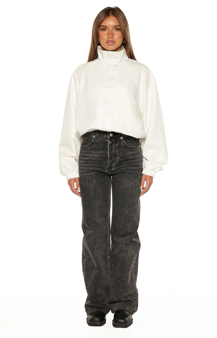 Enya Cream Funnel Neck Sports Jacket - PRE ORDER Image