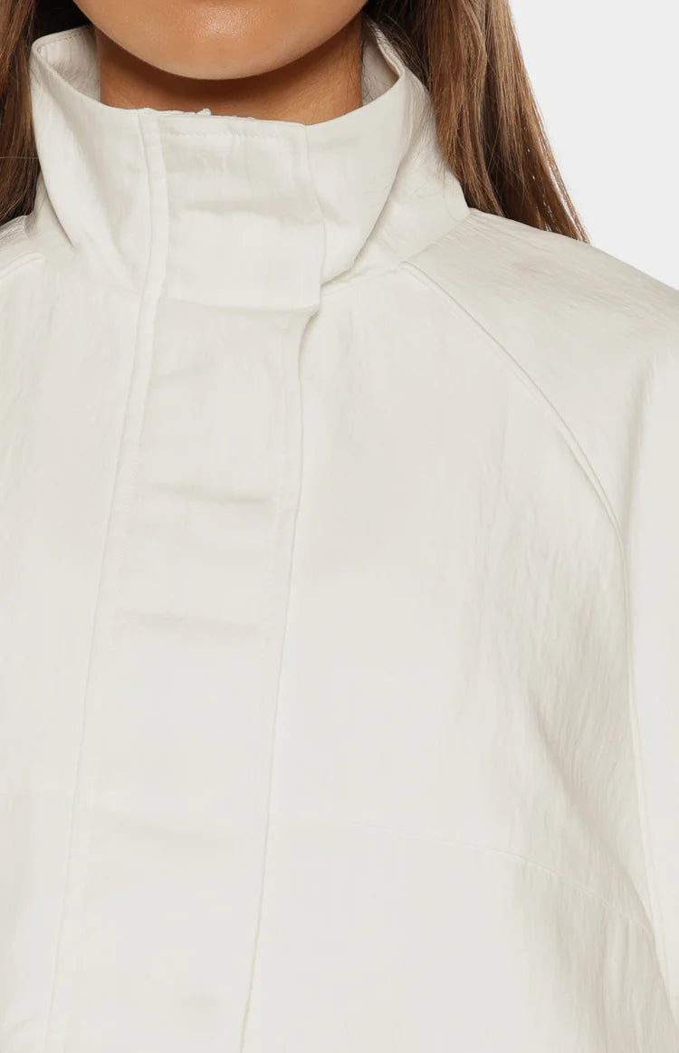 Enya Cream Funnel Neck Sports Jacket - PRE ORDER Image