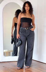 Essie Black Straight Leg Jeans Image