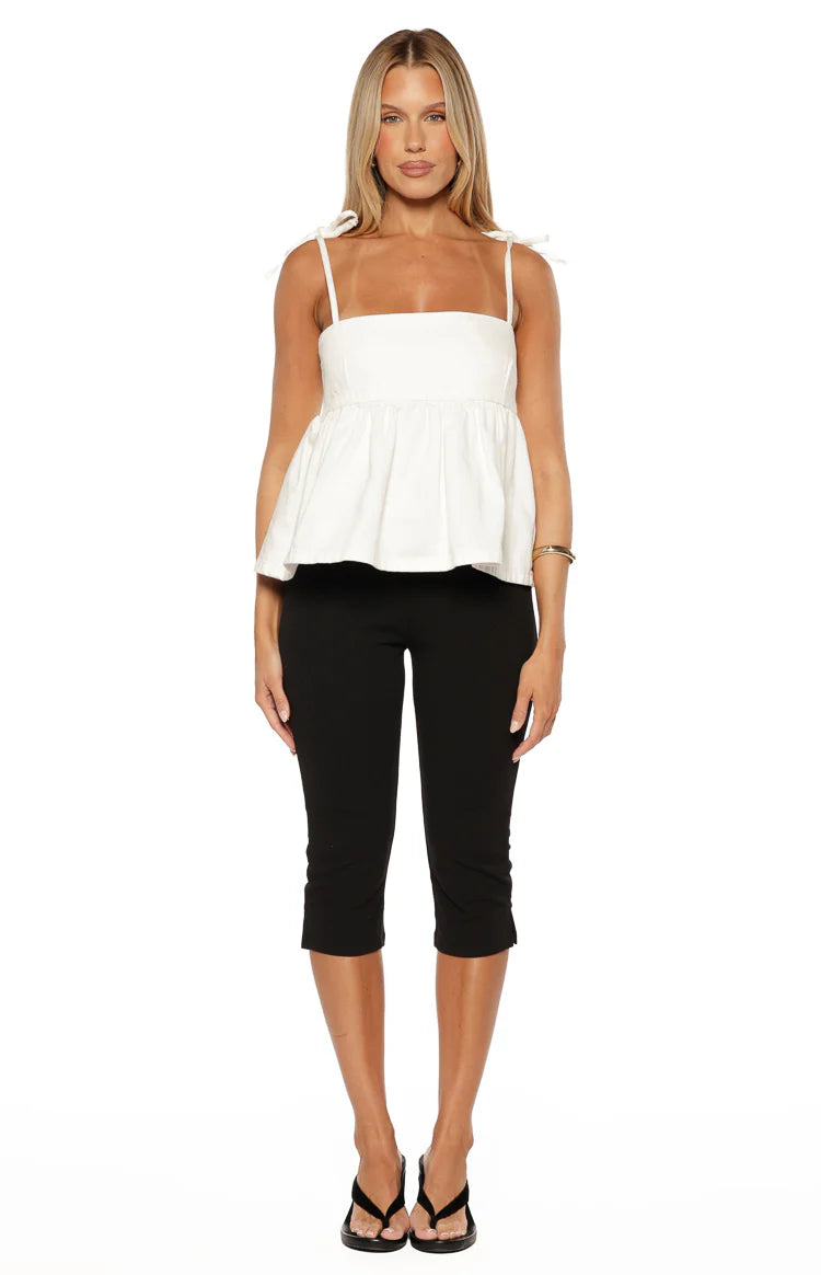Ethel White Denim Top Image