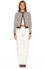 Felix Scallop Edge White Denim Jeans Image