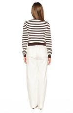 Felix Scallop Edge White Denim Jeans Image