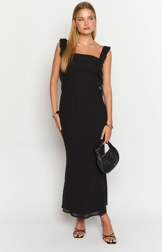 Fortuna Black Maxi Dress