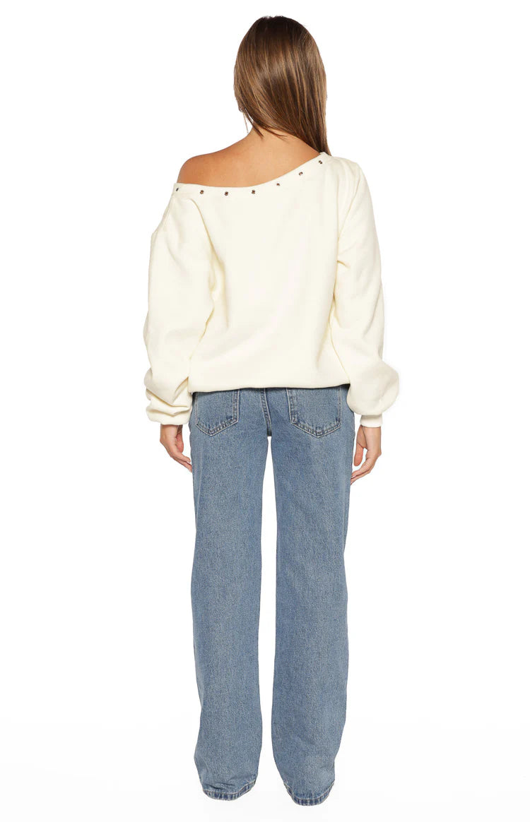 Fran Eyelet Mid Wash Pocket Jeans Image