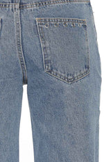 Fran Eyelet Mid Wash Pocket Jeans Image