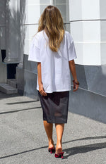 Francesca Black Organza Sheer Midi Skirt Two Piece Set Image