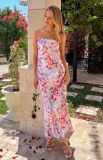 Genevieve Floral Print Maxi Skirt Image