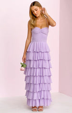 Georgie Lilac Ruffle Maxi Dress Image
