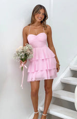 Georgie Pink Ruffle Mini Dress Image