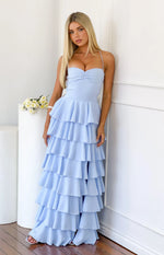 Georgie Blue Ruffle Maxi Dress Image