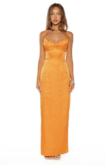 Honey Orange Maxi Dress Image